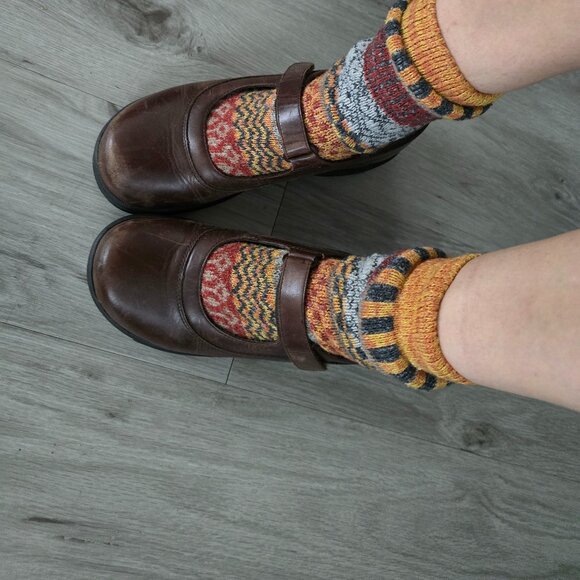 Dansko | 'Courtney' brown leather Mary Jane platform boho shoes | WMS 6.5 - Picture 1 of 10